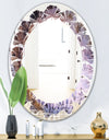Crystal Dendrite macro - Modern Round or Oval Wall Mirror - Leaves