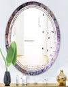 Crystal Dendrite macro - Modern Round or Oval Wall Mirror - Triple C