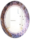 Crystal Dendrite macro - Modern Round or Oval Wall Mirror - Triple C