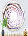 Crystal Dendrite macro - Modern Round or Oval Wall Mirror - Whirl