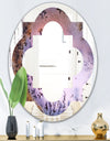 Crystal Dendrite macro - Modern Round or Oval Wall Mirror - Quatrefoil