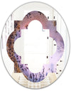 Crystal Dendrite macro - Modern Round or Oval Wall Mirror - Quatrefoil