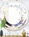 Khazakstan Dendrite crystals macro - Modern Round or Oval Wall Mirror - Space