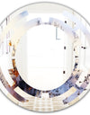 Khazakstan Dendrite crystals macro - Modern Round or Oval Wall Mirror - Space