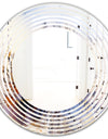Khazakstan Dendrite crystals macro - Modern Round or Oval Wall Mirror - Wave