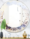 Khazakstan Dendrite crystals macro - Modern Round or Oval Wall Mirror - Leaves