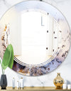 Khazakstan Dendrite crystals macro - Modern Round or Oval Wall Mirror - Triple C