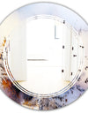 Khazakstan Dendrite crystals macro - Modern Round or Oval Wall Mirror - Triple C