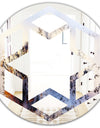Khazakstan Dendrite crystals macro - Modern Round or Oval Wall Mirror - Hexagon Star