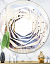 Khazakstan Dendrite crystals macro - Modern Round or Oval Wall Mirror - Whirl