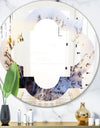 Khazakstan Dendrite crystals macro - Modern Round or Oval Wall Mirror - Quatrefoil