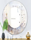Khazakstan Dendrite crystals macro - Modern Round or Oval Wall Mirror - Wave