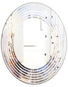 Khazakstan Dendrite crystals macro - Modern Round or Oval Wall Mirror - Wave
