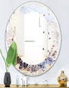 Khazakstan Dendrite crystals macro - Modern Round or Oval Wall Mirror - Leaves