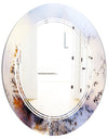 Khazakstan Dendrite crystals macro - Modern Round or Oval Wall Mirror - Triple C