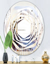 Khazakstan Dendrite crystals macro - Modern Round or Oval Wall Mirror - Whirl