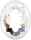 Khazakstan Dendrite crystals macro - Modern Round or Oval Wall Mirror - Quatrefoil