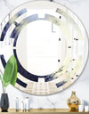 Moss Agate bush - Modern Round or Oval Wall Mirror - Space