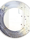 Moss Agate bush - Modern Round or Oval Wall Mirror - Wave