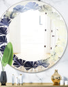Moss Agate bush - Modern Round or Oval Wall Mirror - Leaves