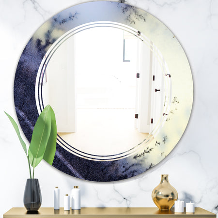 Moss Agate bush - Modern Round or Oval Wall Mirror - Triple C