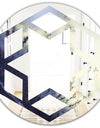 Moss Agate bush - Modern Round or Oval Wall Mirror - Hexagon Star