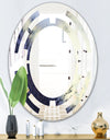 Moss Agate bush - Modern Round or Oval Wall Mirror - Space