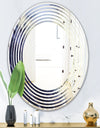 Moss Agate bush - Modern Round or Oval Wall Mirror - Wave