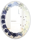 Moss Agate bush - Modern Round or Oval Wall Mirror - Leaves
