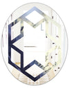 Moss Agate bush - Modern Round or Oval Wall Mirror - Hexagon Star