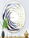 Moss Agate bush - Modern Round or Oval Wall Mirror - Whirl