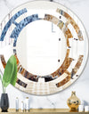 China Moss Agate - Modern Round or Oval Wall Mirror - Space