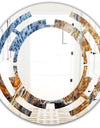 China Moss Agate - Modern Round or Oval Wall Mirror - Space
