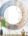 China Moss Agate - Modern Round or Oval Wall Mirror - Wave