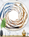 China Moss Agate - Modern Round or Oval Wall Mirror - Whirl