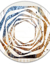 China Moss Agate - Modern Round or Oval Wall Mirror - Whirl