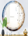 China Moss Agate - Modern Round or Oval Wall Mirror - Triple C