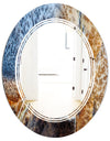 China Moss Agate - Modern Round or Oval Wall Mirror - Triple C