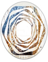 China Moss Agate - Modern Round or Oval Wall Mirror - Whirl