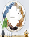 China Moss Agate - Modern Round or Oval Wall Mirror - Quatrefoil