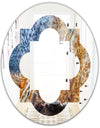 China Moss Agate - Modern Round or Oval Wall Mirror - Quatrefoil