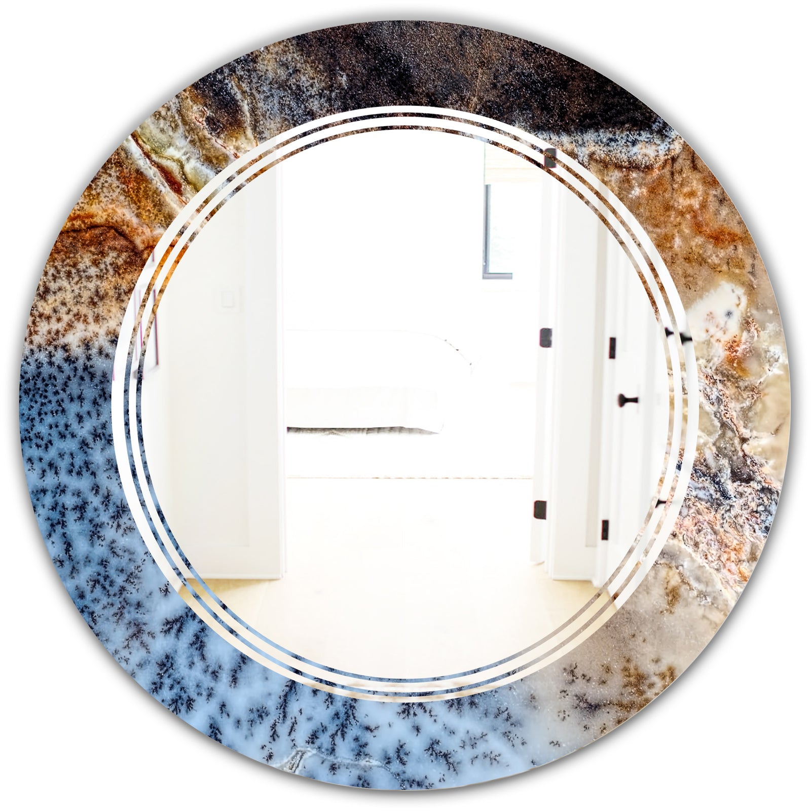 Close Up - Modern Round or Oval Wall Mirror - Triple C