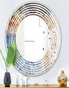Close Up - Modern Round or Oval Wall Mirror - Wave