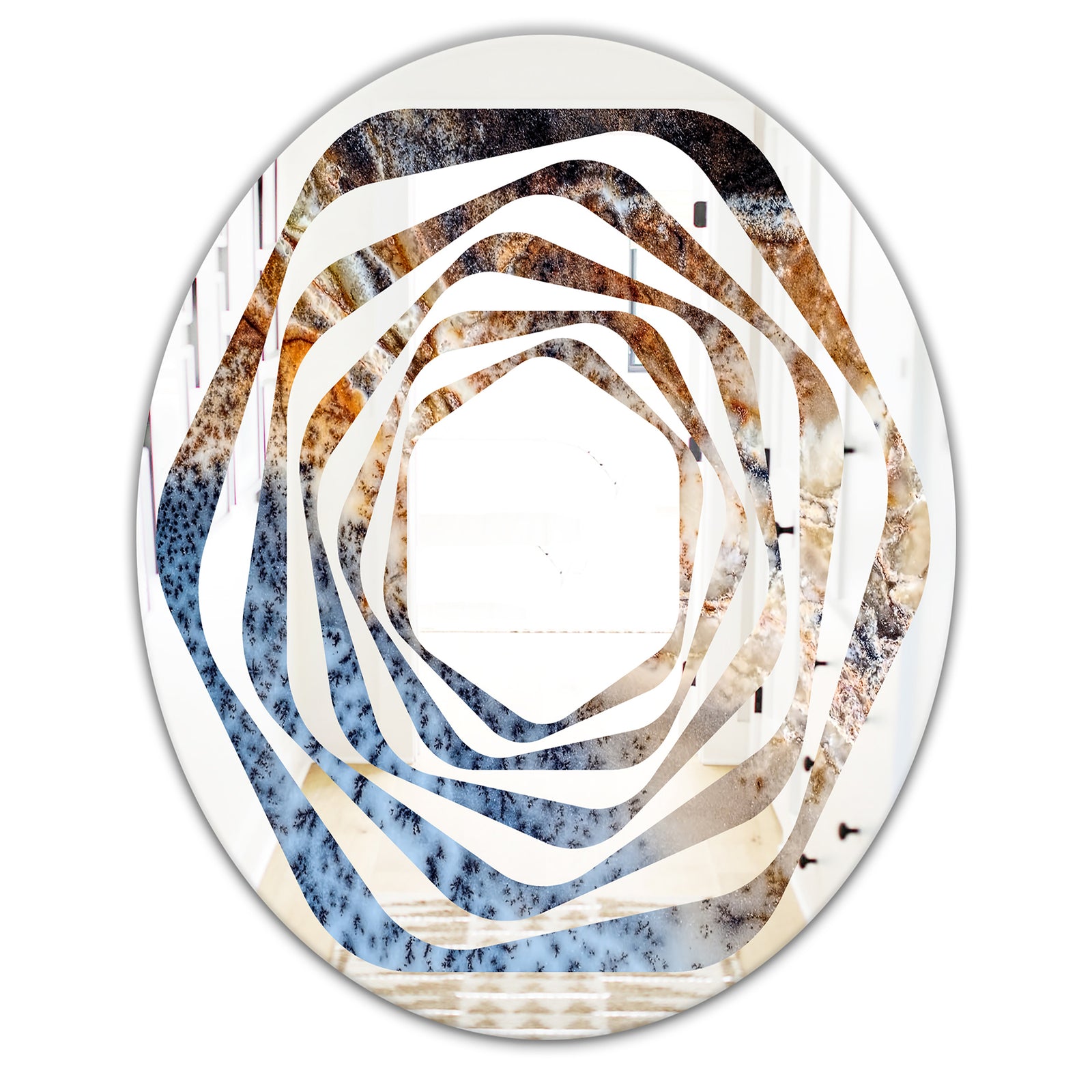 Close Up - Modern Round or Oval Wall Mirror - Whirl