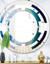 Agate beautiful colorful slices and texture - Modern Round or Oval Wall Mirror - Space
