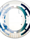 Agate beautiful colorful slices and texture - Modern Round or Oval Wall Mirror - Space