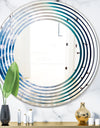 Agate beautiful colorful slices and texture - Modern Round or Oval Wall Mirror - Wave
