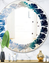 Agate beautiful colorful slices and texture - Modern Round or Oval Wall Mirror - Leaves