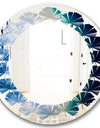 Agate beautiful colorful slices and texture - Modern Round or Oval Wall Mirror - Leaves