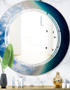 Agate beautiful colorful slices and texture - Modern Round or Oval Wall Mirror - Triple C